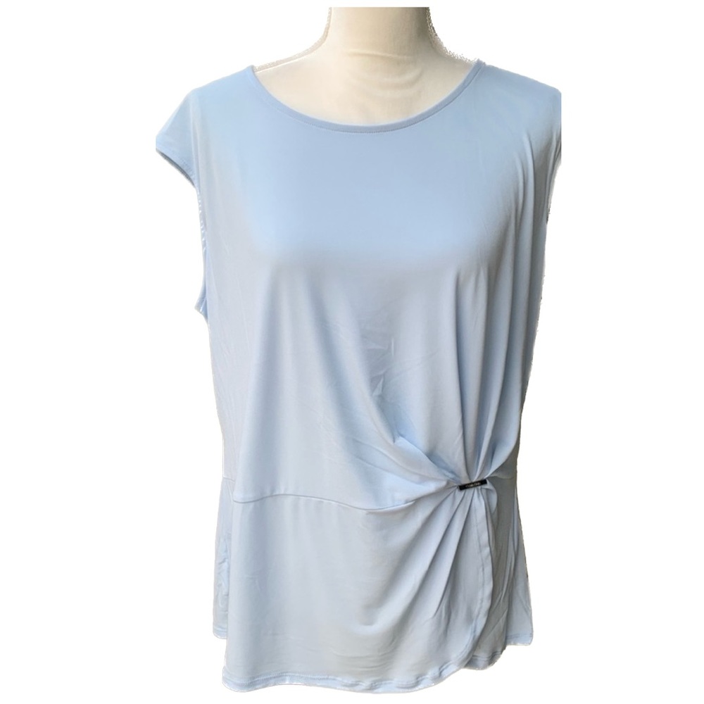 CALVIN KLEIN Twist Side Cashmere Blue Top